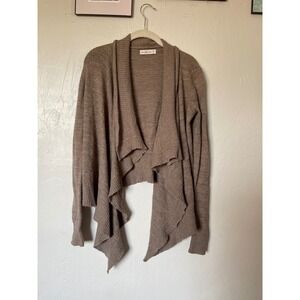 Abercrombie & Fitch Brown Waterfall Draped Open Front Cardigan‎ Sweater ML